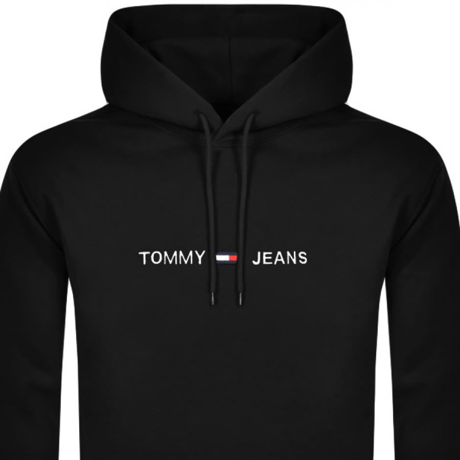 Alternative Image for ProductTommy Jeans Straight Logo Hoodie Black2